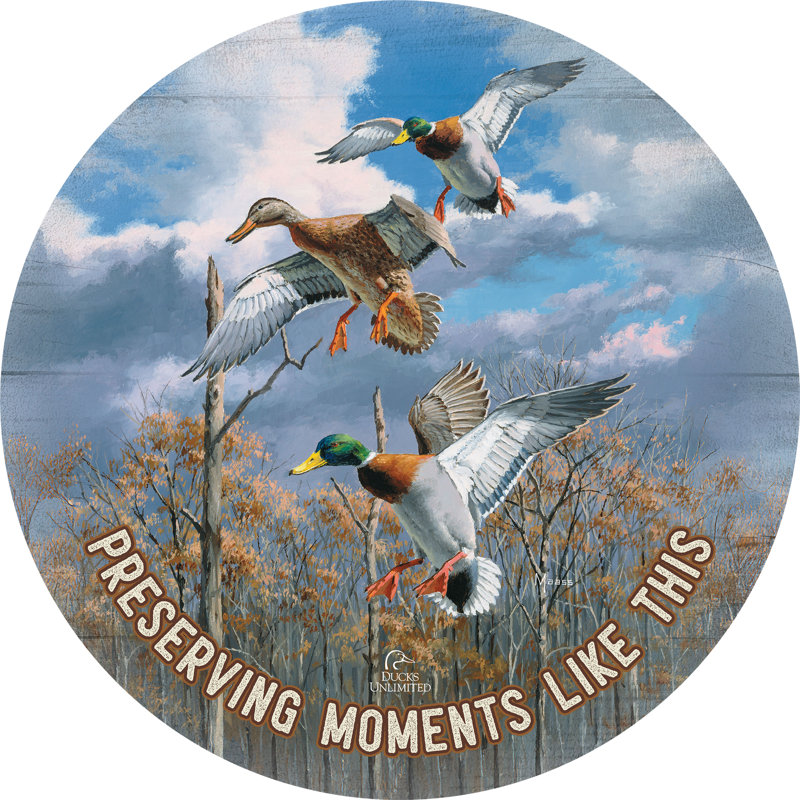 Trio descendant, panneau rond de 21 pouces, préservant des moments comme