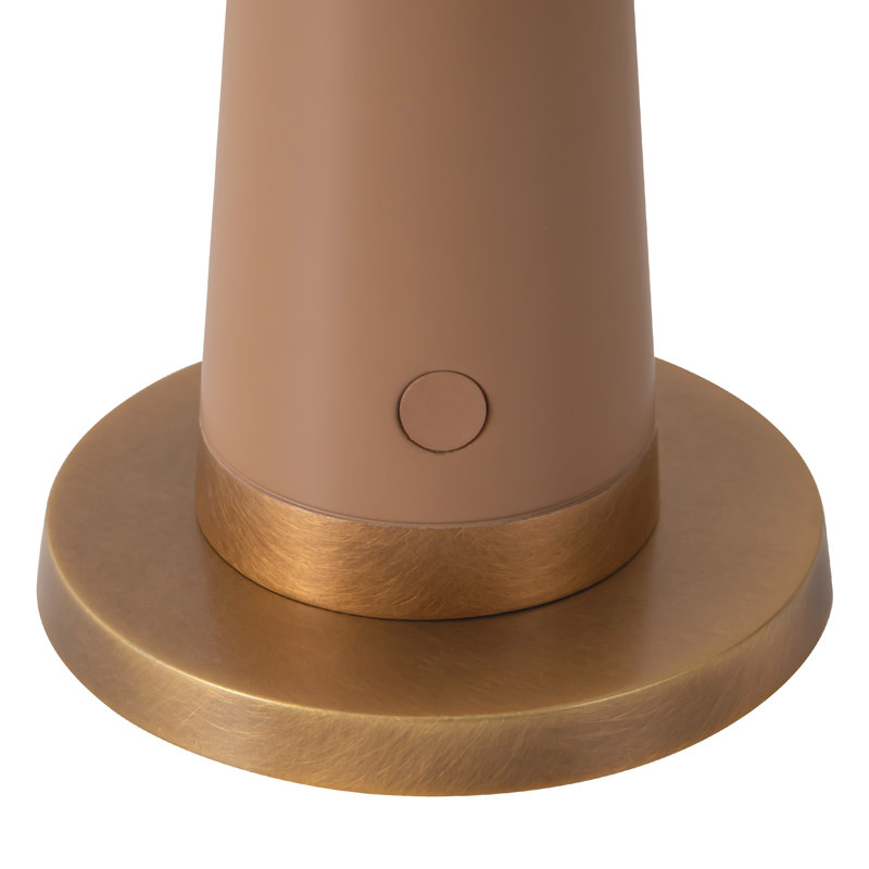 Clemence 11-in Red dimmable LED Table Lamp, Pink