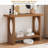 47.2" Rectangle Solid Wood Veneer Console Table with Open Storage-1096824293