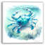 Crabe bleu serein sur toile-97768893
