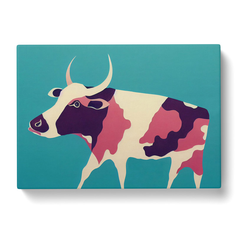 Soulful Cow Abstract - Wrapped Canvas, 40cm H x 60cm W x 3cm D