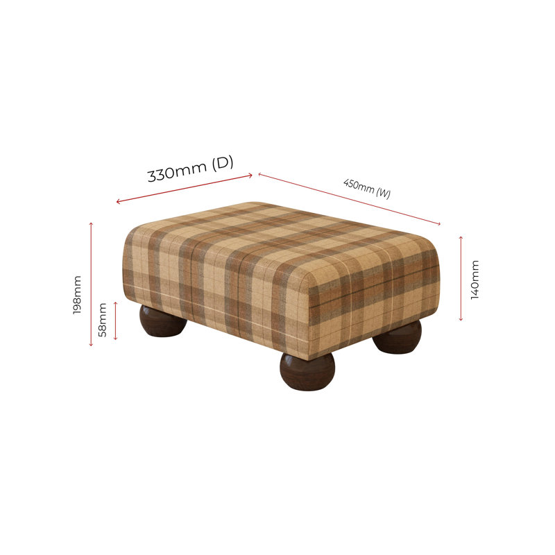 Manufactured Wood Accent Stool, Mahogany