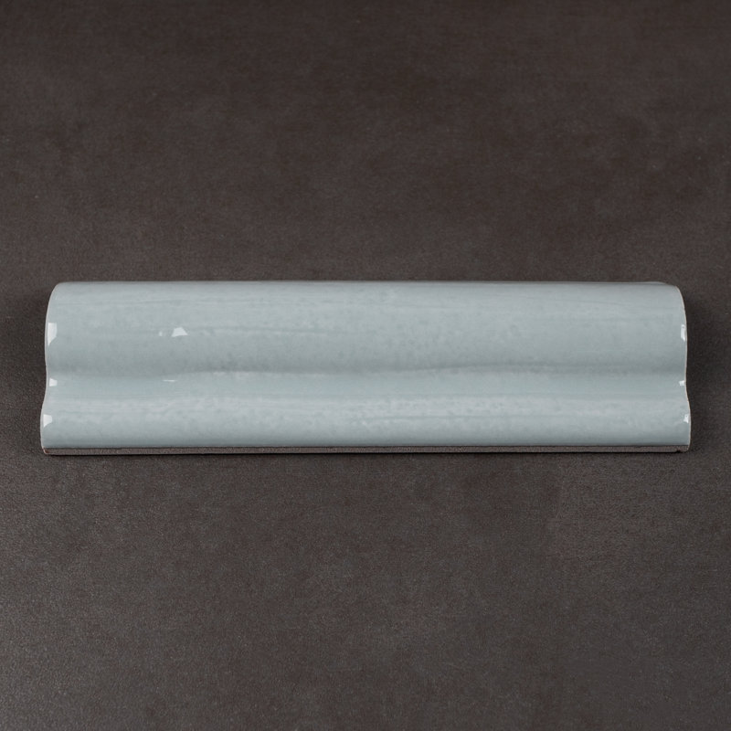 New Country 1.97" x 5.9" Ceramic Chair Rail Tile Trim, Powder Blue