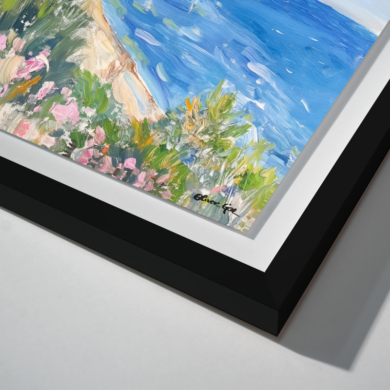 Henri Matisse Interpreted Town III Shadowbox Nautical & Beach Print by Oliver Gal, Black Frame, 20 x 16, 21.5"H x 25.5"W