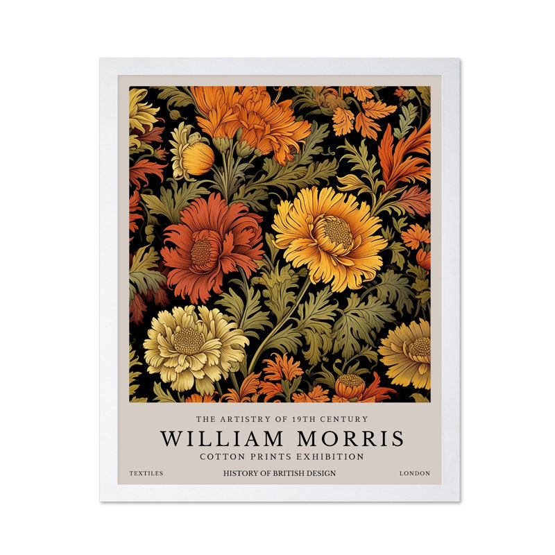 William Morris - Fleurs en fleurs, Poster, White Framed, 16"H x 20"W
