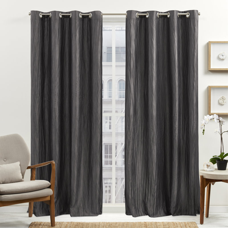 Blackout Curtain Pair, Gray, 54" W x 84" L