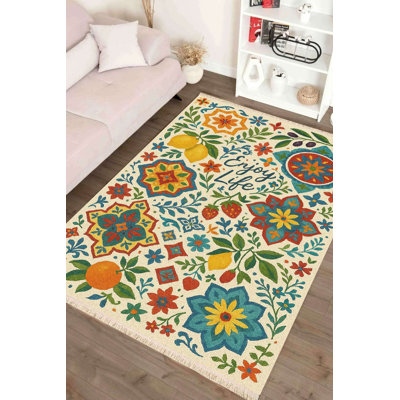 Tapis méditerranéen «Enjoy Life»