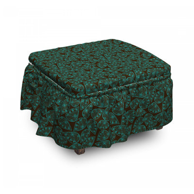 Housse pour repose-pieds feuillage
