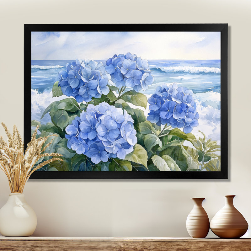 Ioab - Floral Wall Art, Reproduction encadrée d'une seule photo, Noir, noir, noir, noir, H 24 po x l 32 po