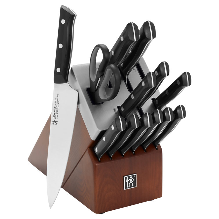 Knife Set, 14 Pieces Self Sharpening Knife Set with Block, Cutlery
