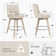 Arleine Swivel Upholstered Counter Stool with Solid Wood Frame