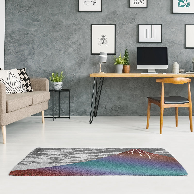 Tapis fine vent clair/bleu/gris, Rectangle 2 pi x 3 pi