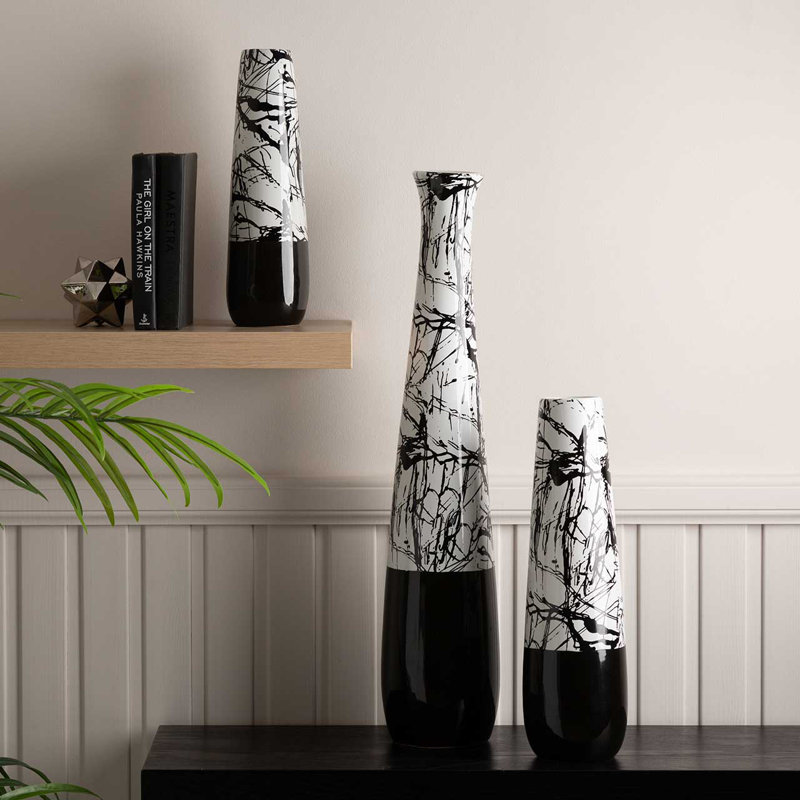 Alizeya Ceramic Vase for Living Room Furniture, Luxury Handmade Table Vase, 48.5cm H x 14cm W x 14cm D
