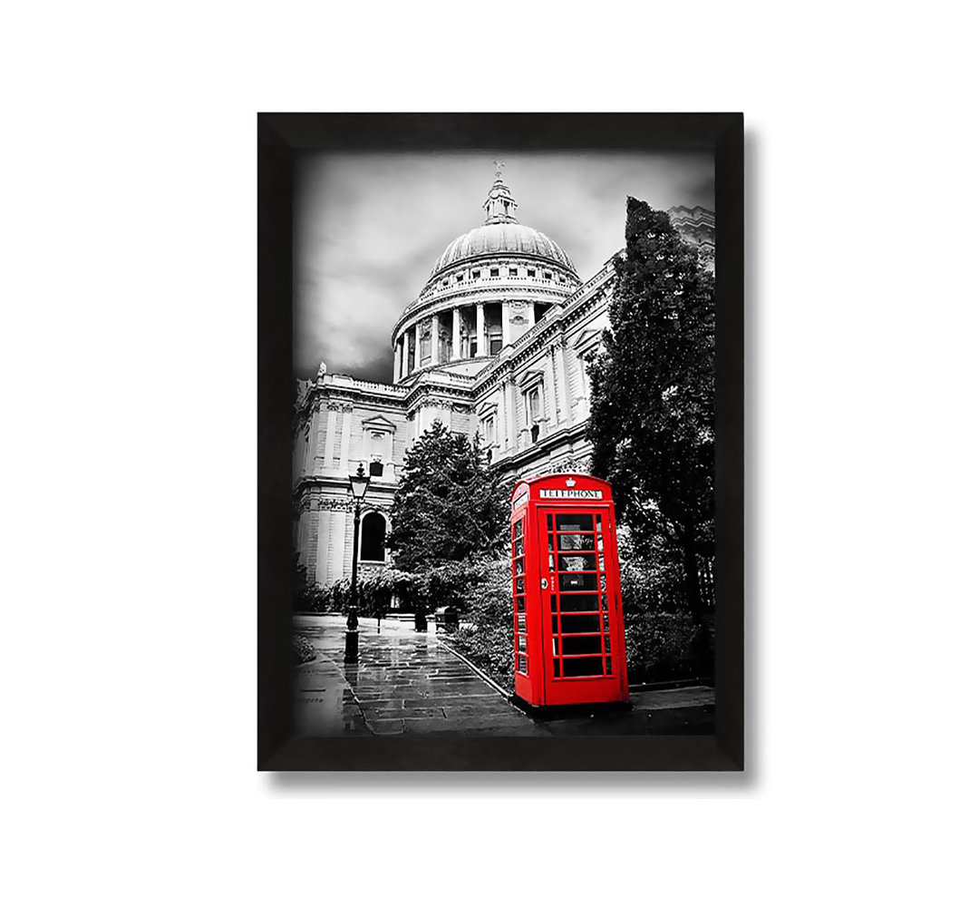 Gerahmtes Leinwandbild St Pauls Red Phone Box