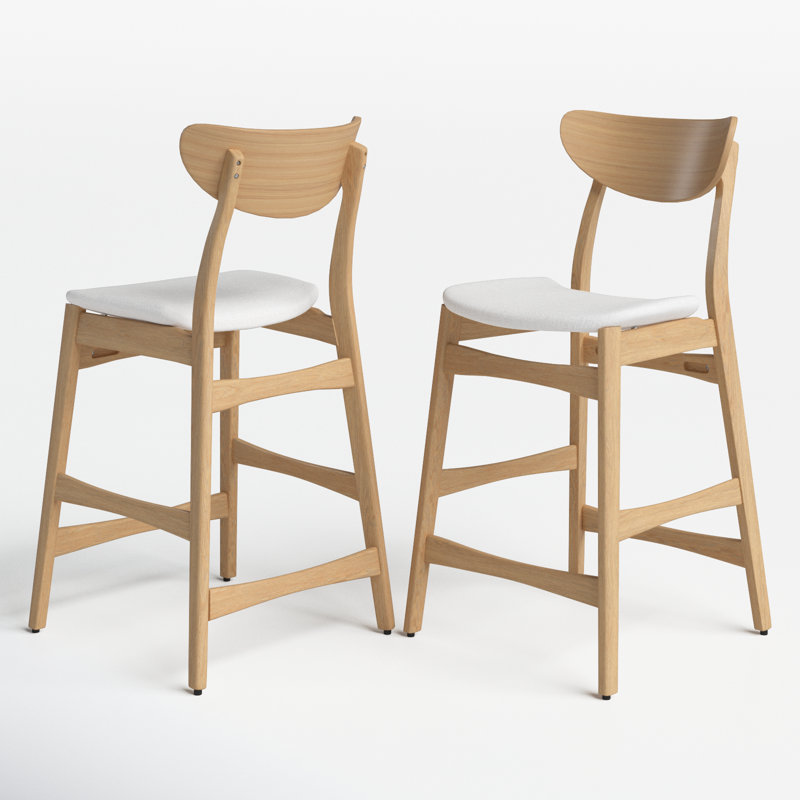 Fitz 24" Counter Stool, Light Beige, Oak