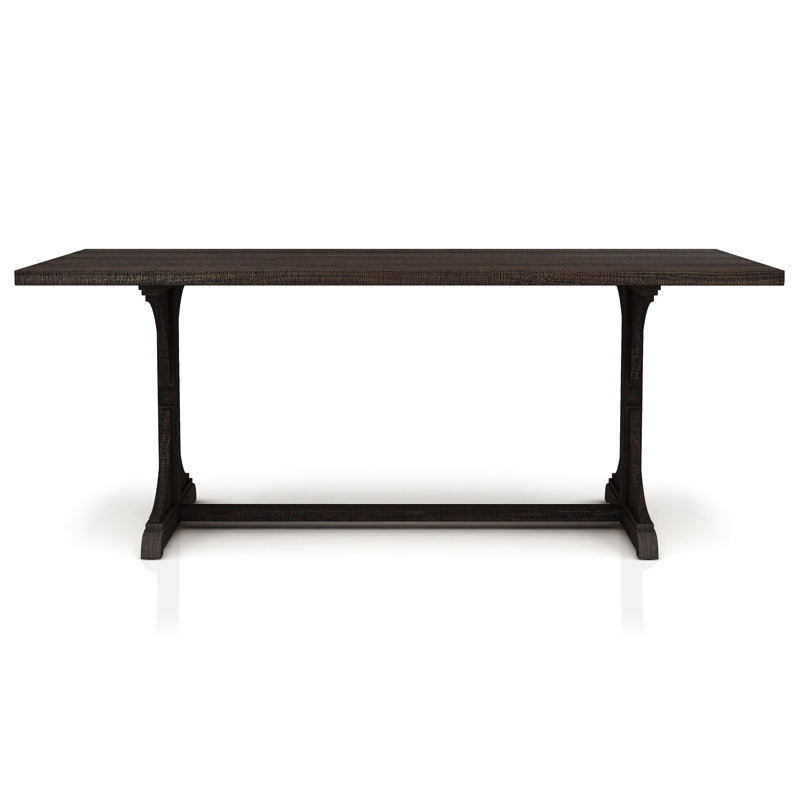 Alyisa Solid Wood Base Dining Table, Black