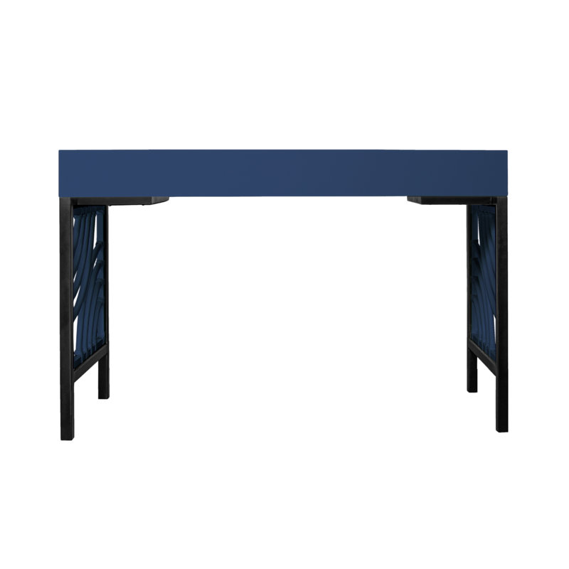 Swirl Writing Desk, Navy Blue