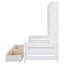 Lit de jour simple en bois avec 2 tiroirs, armoire et tablette tout-en-un, blanc