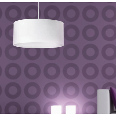 Purcell 2 - Light Silver Drum Pendant