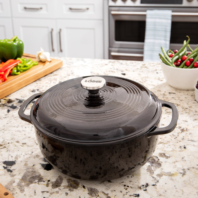 Lodge Enameled Cast Iron Dutch Oven, 6 Qt., Red