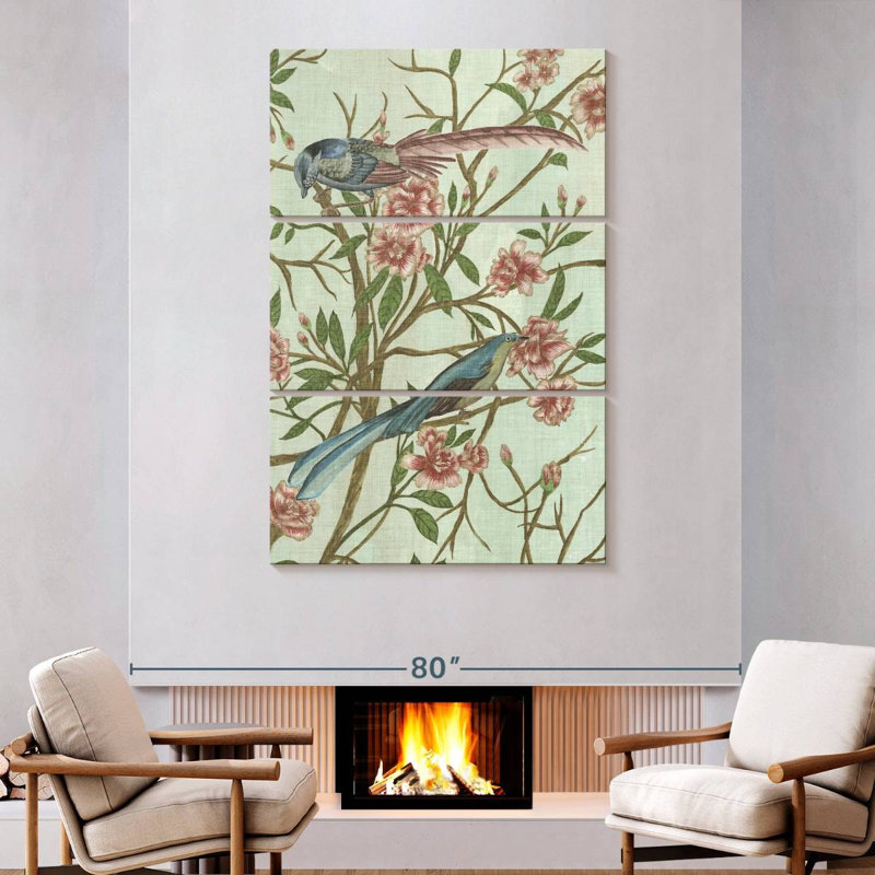 Brampt délicat chinoiserie IV, H 74 po x l 48 po