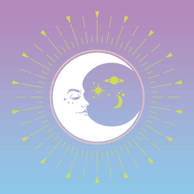 Celestial Moon - Wrapped Canvas Print