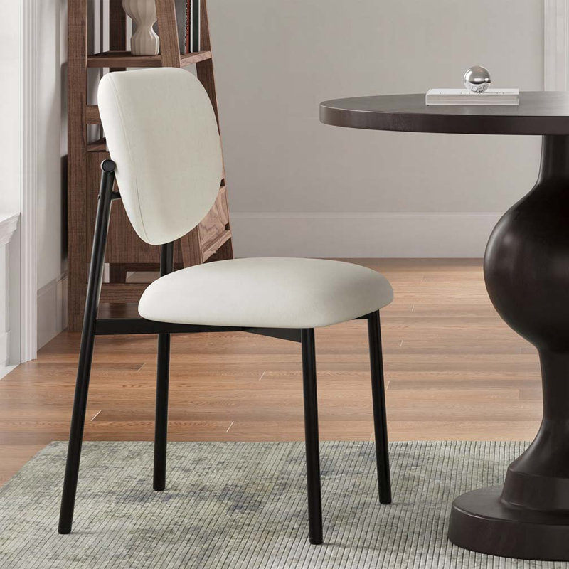 Chaises de salle à manger rembourrées avec pieds en métal