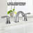 8-inch Bathroom Faucet for 3-Hole Sink with Pull-Down Drain, Brushed Nickel Lead-Free Hose and cUPC Certification-121334651