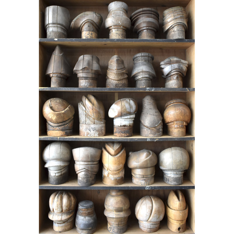 Ignatius's Hat Blocks I by Sharon Chandler - Wrapped Canvas Print, 46cm H x 30cm W