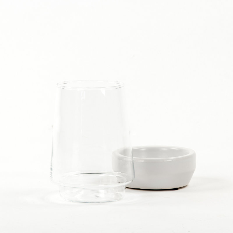 Hurricane Candle Holder, 8.5" H x 5.5" W x 5.5" D