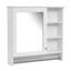 Armoire de rangement murale 2 en 1 avec tablette réglable et armoire d'appoint-1721676674