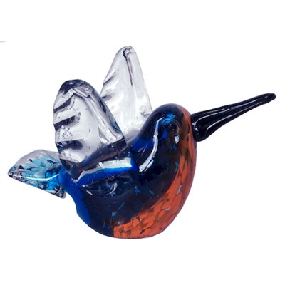 Figurine oiseau en verre Burhardt