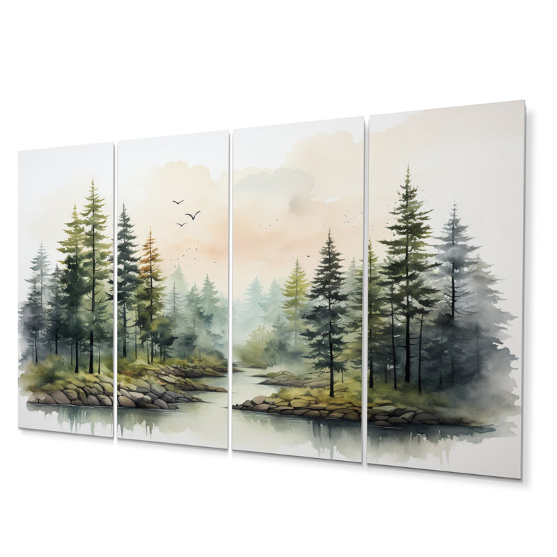 Tranquil Forest Oasis III - Countryside Metal Printed Art