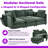 Modular Sectional Sofa With Storage & USB Ports Chenille Upholstery, L-Shaped Or U-Shaped Configurable-1425031492