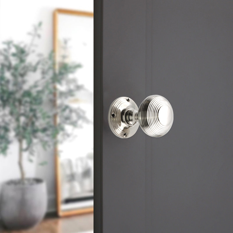 Beehive Door Knob 55mm Polished Nickel