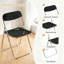 XUEGW - Ensemble de 4 chaises de salle à manger pliables en acrylique empilables avec structure portante stable, noir-1901729175