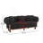 Round Arm Curved Sofa-Black-742385600