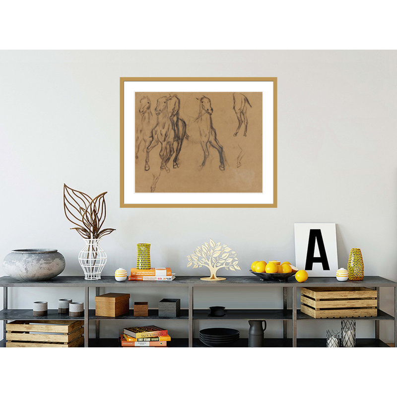 «Study of Horses» par Edgar Degas, impression giclée sur cadre, H 33,5 po x l 40,42 po