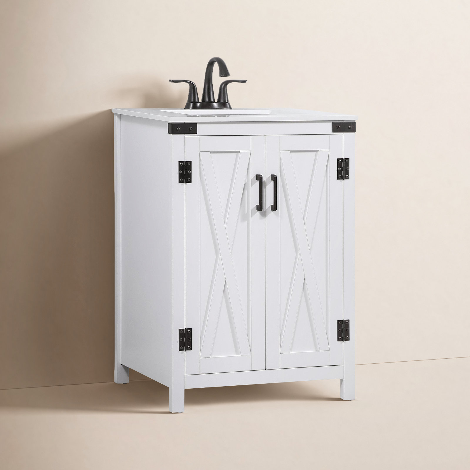 Slayton 24'' Single Bathroom Vanity, White