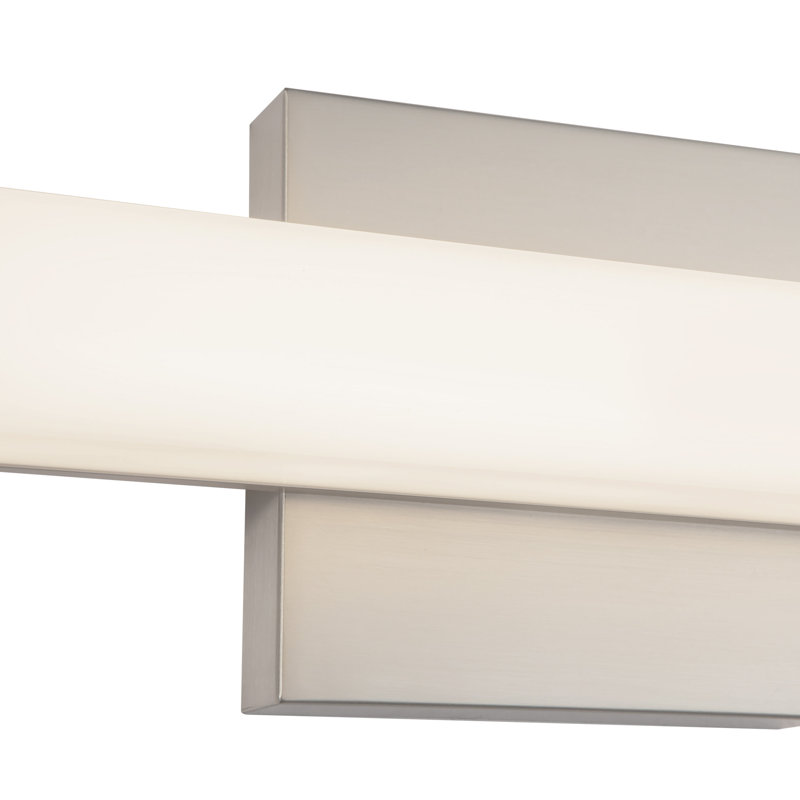 Geri 12-in Black dimmable LED Wall Sconce, 12-in, Nickel