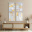 "Décoration murale abstraite moderne en métal or et argent" 4 pièces-101520212-101520217