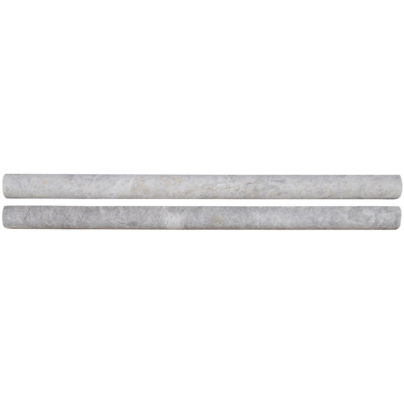 Auralie 0.75 in. x 12 in. Polished Marble Pencil Rail Tile Trim
