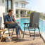 Ensemble de 2 chaises pliantes à dossier haut de gamme Premium pour une détente confortable en plein air-1026884930
