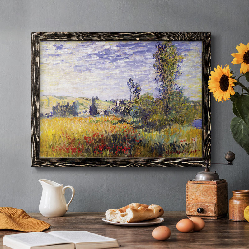 "Vethueil" par Monet, reproduction d'art sur toile, Noir, H 26 po x l 38 po x P 1,5 po
