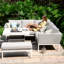 Mattalyn Outdoor Fabric Pulse Square Corner Dining Set - with Rising Table-87340111-87340096