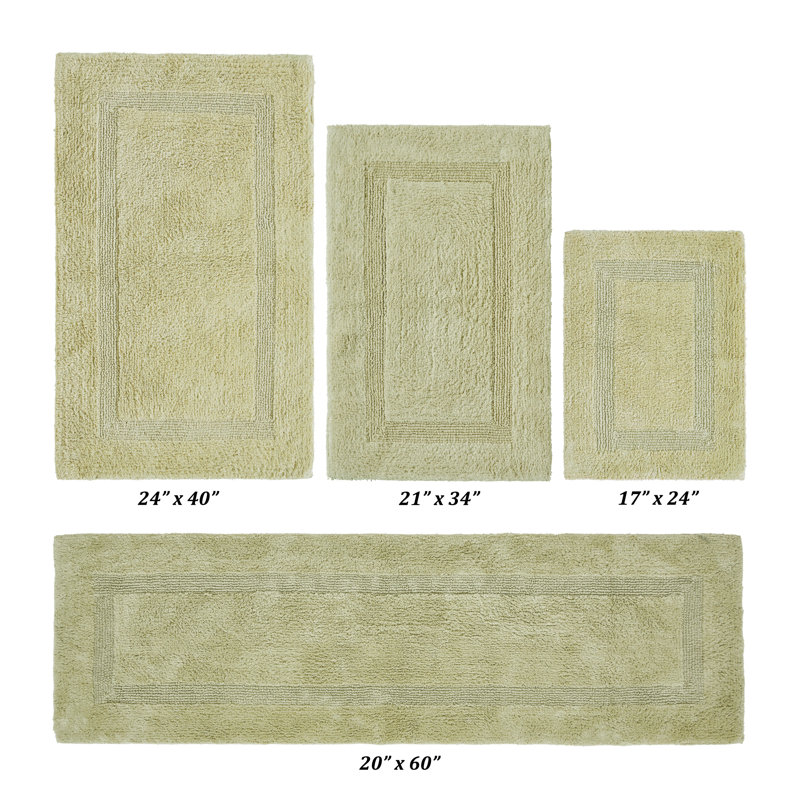 Ensemble de tapis pour salle de bain 100% coton 2370 g / m² Lux, Sauge