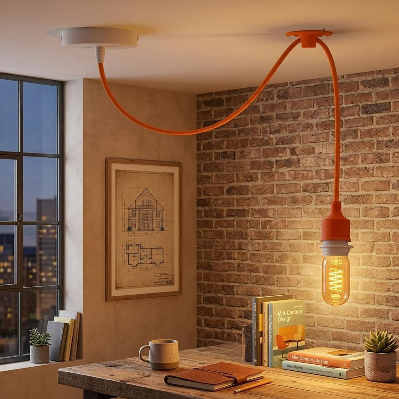 Audis 1 - Light Single Pendant, Yes, Orange
