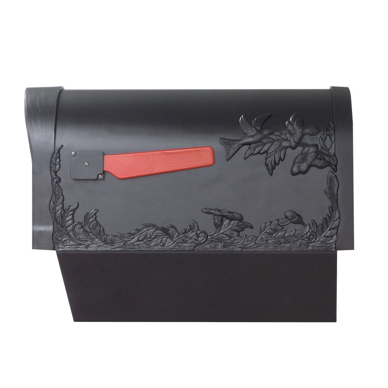 Hummingbird Aluminum Post Mounted Mailbox