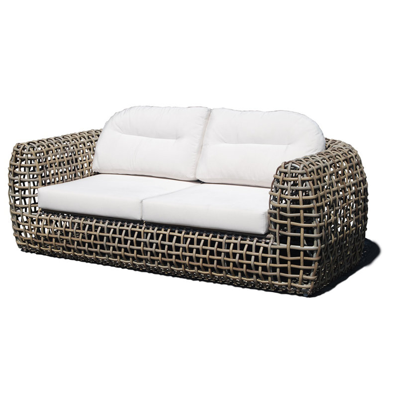 Dynasty Outdoor - Seat Patio Sofa, Kubu Mushroom, Canvas Canvas Sunbrella® Canvas