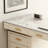 Gray White Rock Slab Three Drawers Computer Desk-712666512